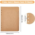 thumbnail image 5 of 20Sheets A5 Kraft Paper Binder Dividers 5-Tab/6-Hole Cover Ring Binder BurlyWood 6 Holes Ring Index Page, 5 of 7