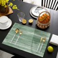 thumbnail image 3 of Sage Green Placemats Set of 6, Vintage Modern Abstract Art Ombre Placemats for Dining Table, Place Mats for Kitchen Tabletop, Waterproof Wipeable Dining Table Mats Set, 3 of 9