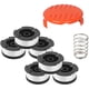 thumbnail image 1 of Bobinas de hilo para bobinas de desbrozadoras Black & Decker, hilos de nailon, 9 m de longitud, bobinas de diámetro de hilo de 1,65 mm + 1 tapón + 1 resorte para desbrozadoras Black + Decker, 1 of 5