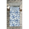 thumbnail image 3 of Ambesonne Romance Quilted Bedspread Set 2 Pcs, Paintbrush Camelia Leaf, Twin Size, Blue, 3 of 3