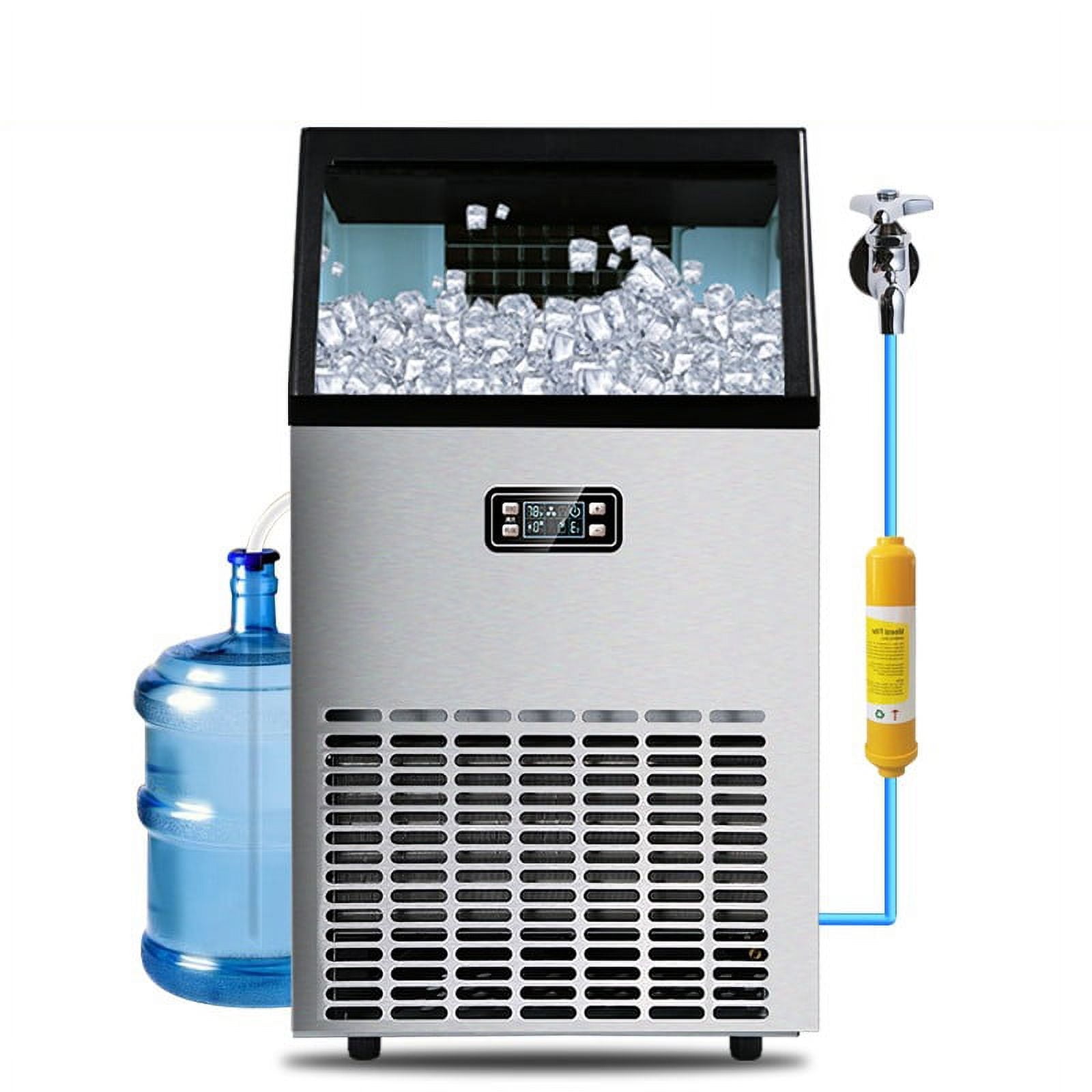 SMAD Commercial Ice Maker Undercounter 99LBS/24H Machine Quick Making, Freestanding for Bars Coffee Restaurant