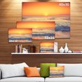 thumbnail image 3 of Yellow Cloudscape over Seashore - Large Beach Canvas Wall Art, 3 of 4
