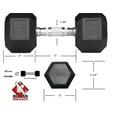 thumbnail image 3 of Deltech Fitness 35 lb Rubber Dumbbell Pair (RDB-035), 3 of 8