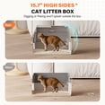 thumbnail image 7 of Stainless Steel Cat Litter Box with Scoop, Metal Litter Box High Sided, Cat Litter Box Enclosure, XL Extra Large High-Sided Litter Boxs (Anti-Urine Leakage, Include Scoop) (Grey), 7 of 7