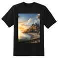thumbnail image 2 of Plus Size Shirt for Women Black Tops for Women Short Sleeves Shirt for Women Seaside (11) T Shirt Crewneck Shirt for Women XL, 2 of 5