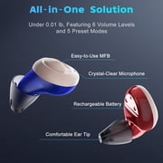 Ceretone Torch In-The-Canal Ear Hearing Aids with Intricon® 16-Channel Digital Chip, Rechargeable OTC Digital Hearing Devices for Senior , Volume Control & Preset Programs