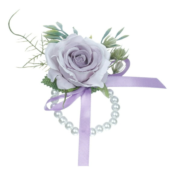 ReTeiv Artificial Flowers for Decoration Wrist Corsage Bracelet, Corsage And Corsage Prom Rose Corsage Wristband For Wedding Anniversary Prom Party