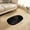 Black, variant on Hmgxay Soft Shaggy Rug for Kids Bedroom, Oval Plush Fluffy Carpets for Living Room, Furry Carpet for Teen Girls Room, Anti-Skid Fuzzy Comfy Rug (16x24 Inches,Gray)