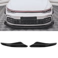 thumbnail image 4 of Front Bumper Canards, Pair For Maxton Style Bumper Spoiler UV Coating Left Right  For Modification Replacement For MK8 Standard 2021+ Glossy Black,Carbon Fiber Style, 4 of 8