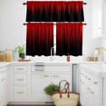 thumbnail image 3 of Red Black Ombre Kitchen Curtains Valances and Tiers Set of 3 Abstract Modern Lines Gradient Tier Curtains and Valance with Rod Pocket for Small Windows, 27.5"x24", 3 of 9