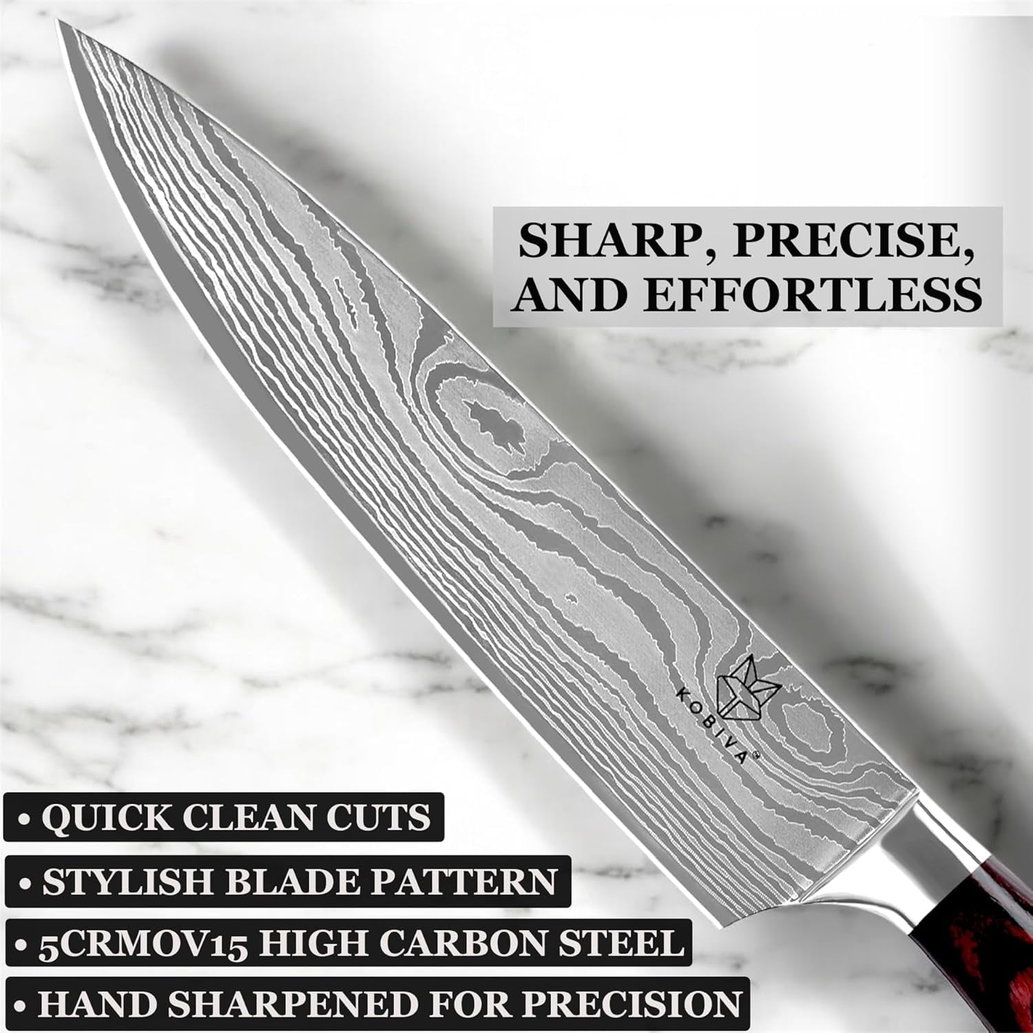 8 Inch Damascus Japanese Chef's Knife – High Carbon Stainless Steel Gyuto, Sharp Kitchen Knife for Meat, Vegetables & Fish, Ergonomic Handle, Gift Ready