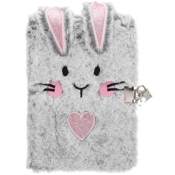 Notebook with Lock Fluffy Girl Heart Office Chaiers Notebooks for ...