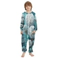 thumbnail image 2 of BZSMCE Unisex One-piece Pajama Cotton Sleepwear Dandelion Dreams in Cool Hues Printed, 2 of 8