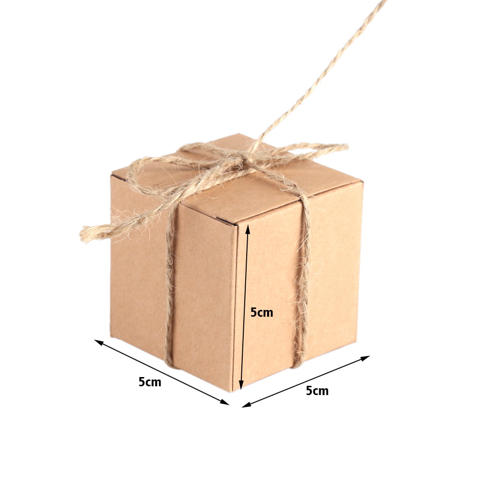 10pcs Gift Kraft Paper Box With Window Candy Boxes Party Favors Wedding Hot Z3H1 