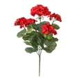 thumbnail image 6 of JUSEO Artificial Geranium Flower Bouquet Red – Realistic silk flowers for home, patio, or wedding decoration; decorative Fake flower bouquet for indoor and outdoor spaces., 6 of 7
