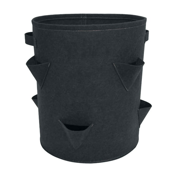 Upside Down Strawberry Planter- Hanging Vegetables Planter Hanging Planter,Sturdy Hanging Thickened Breathable Felt Cloth for Tomato Hot Pepper Vegetables, Black