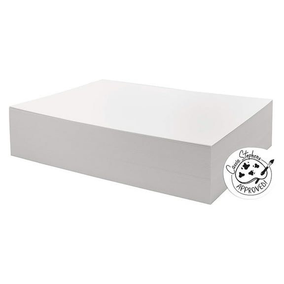 Watercolor Paper, White, Bulk, 90lb., 9" x 12", 250 Sheets