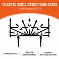 thumbnail image 3 of Plastic Skull Fence Yard Stake, Black and White, Halloween by Way To Celebrate, 3 of 9