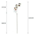 thumbnail image 6 of Artificial Flower No Fade Not Wither Vivid Realistic Exquisite Decorate Fabric 9-Heads Artificial Butterfly Orchid for Gift, 6 of 7
