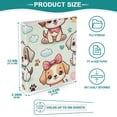 thumbnail image 5 of Cute Dogs and Claws 3 Ring Binders 1.5 inch Hardcover File Folders with Interior Pockets A4 Size Organizer for School Office Hospital, 5 of 8