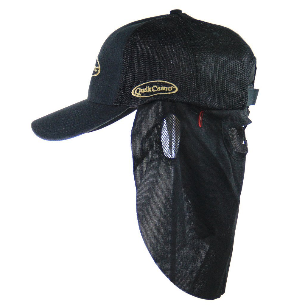 All Black Ground-Blind Hat with Built 