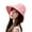 Pink, variant on Women Solid Color Bowknot Wide Brim UV Protection Summer Sun Hat Bucket Cap
