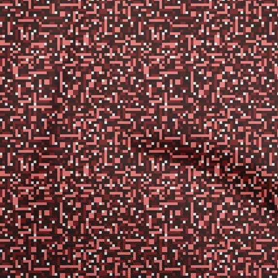 oneOone Georgette Viscose Red Fabric Abstract Quilting Supplies Print Sewing Fabric By The Yard 42 Inch Wide