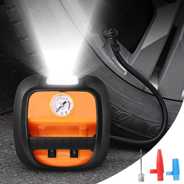 Danhjin Vehicle Pumps Car Inflatable Pump Car Emergency Tool Kit Pointer Lighting Tire Pressure Measurement Tire Pump Pumps