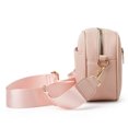 thumbnail image 3 of Bolsa bandolera para mujer Bolsa de hombro sólido de cuero PU de moda para vacaciones (rosa) Ndcxsfigh Para Estrenar, 3 of 9