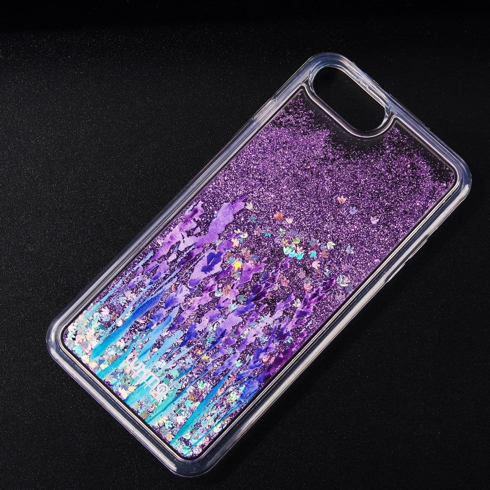 SUMACLIFE Sparkling Waterfall "Lavender Bliss" Protective Phone Case for Apple iPhone 7 Plus or iPhone 8 Plus (Exact Perfect Fit)