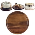 thumbnail image 2 of Wooden Cake Display Tray - Elegant Dessert Stand for Weddings, Afternoon Teas, and Parties, 30cm, 2 of 7