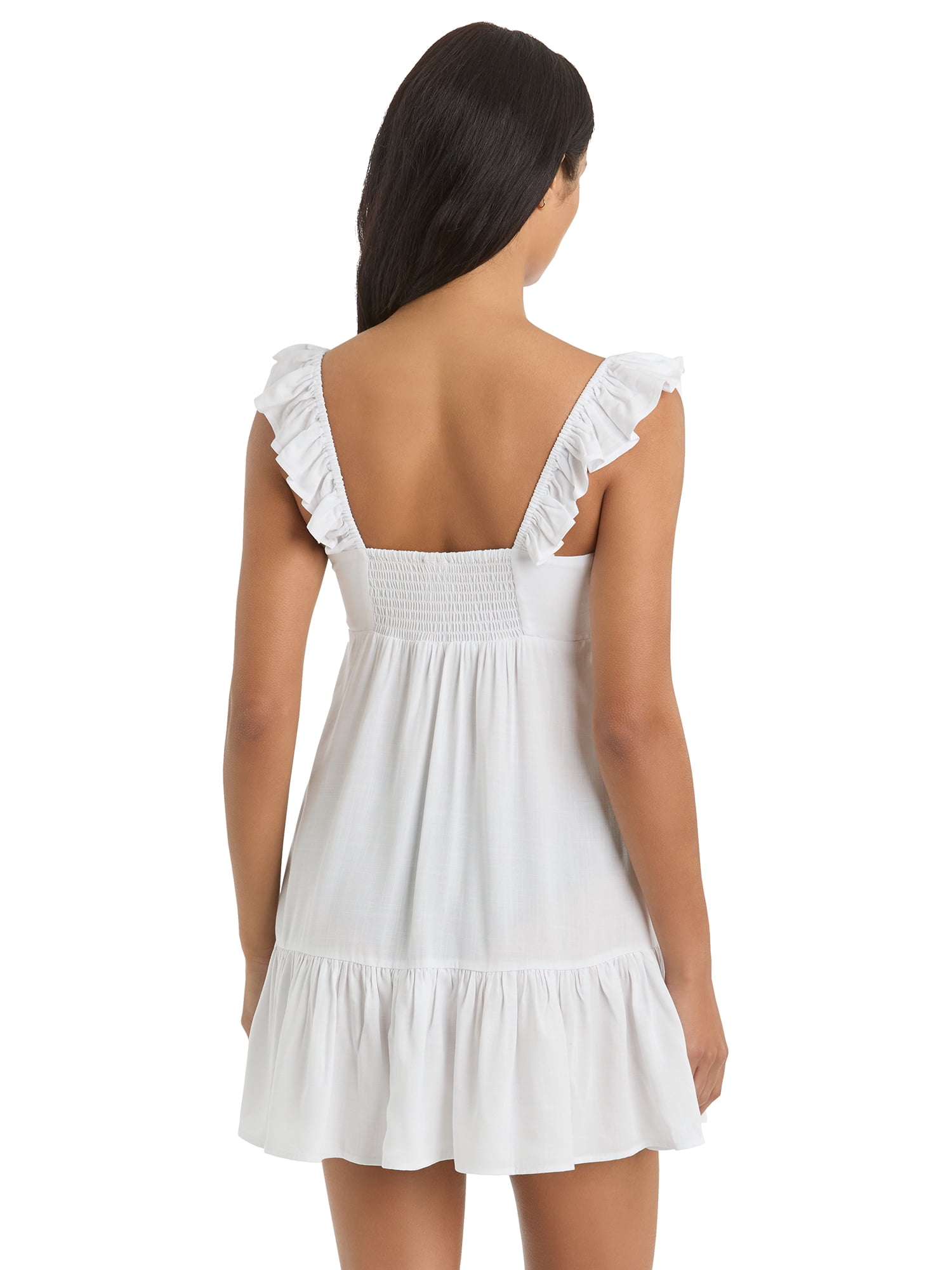 Jessica Simpson Women's Smocked Coverup Dress, Sizes XS-2XL
