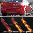 PGTOPONE DRL Red LED STF9 Rear Fog Light Reflector,Function as Daytime