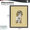 thumbnail image 4 of Stupell Industries Cottage Coolest Dog & Sunglasses Black Floating Frame Canvas Art, 17 x 21, by Sadie Harper, 4 of 8