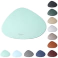 thumbnail image 2 of Coofit Faux Leather Placemat Waterproof Triangular Table Mat Table Placemat for Kitchen, 2 of 10