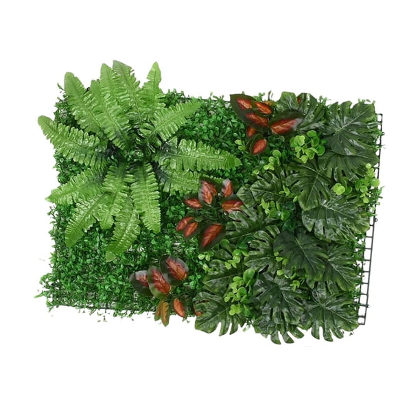Setos artificiales Plantas Césped Panel de pared Valla Hojas Simulación decorativa para F