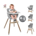 thumbnail image 1 of Silla Alta Para Bebé De Comer Periquera Ajustable 4 En 1 Gris oscuro, 1 of 4
