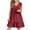 Wine, variant on Bovxnpu Summer Girls Dresses, Girls Casual Dress Pleated Dress Beach Sundress, Summer Solid Leisure Sports Dress For Girls Sleeveless Round-Neck Dress 14-15 Years