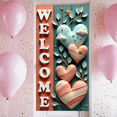 thumbnail image 7 of Patriotic Theme Welcome Banner Decorative Design Heart Shape Stars for Home Decoration Wall Decor Greeting Event, 7 of 7