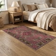 thumbnail image 2 of ODIKA Pink Leopard Spotted Motif Border Glam Wildlife Cheetah Print for Guest Room, Lounge, Apartment, Non-Slip Low Profile, 2 of 7