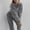 Gray, variant on Dxzfnsa Womens Sweatsuits 2 Piece Sets Women Sporty Casual Solid Color Sets Half Zipper Long Sleeve Sweatshirts Drawstring Jogger Pants Loose Athletic Outfits