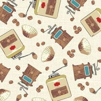 Let's Make Coffee Creme Cotton Fabric