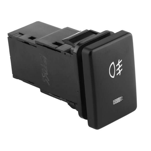 Foglight Switch , Akozon DC 12V 4 Wire Car Foglight Switch LED Background Indicator Lights Fog Light On-Off Button For Yellow Indicator