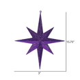 thumbnail image 2 of Vickerman M167566 15.75 in. Purple Glitter Bethlehem Star Ornament, 2 of 2