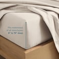thumbnail image 6 of Bare Home Premium 1800 Collection 3-Piece Bed Sheet Set, Twin-XL, Wheat, 6 of 10