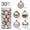 Gold 8C9, variant on Ke1Clo Christmas Baubles, 30PCS Glitter Christmas Ornaments, Christmas Tree Decorations Set, Hanging Ornaments, Christmas Balls for Holiday Party
