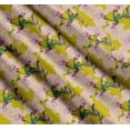 thumbnail image 3 of Soimoi Cotton Cambric Fabric Leaves & Orchids Floral Print Fabric by The Yard 42 Inch Wide, 3 of 7