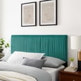 thumbnail image 6 of Tufted Headboard, King Size, Velvet, Teal Blue, Modern Contemporary Urban Design, Bedroom Master Guest Suite, 6 of 10