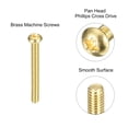 thumbnail image 4 of Brass Machine Screws, M3x25mm Phillips Pan Head Fastener Bolts for Furniture, Office Equipment, Electronics 36Pack, 4 of 6