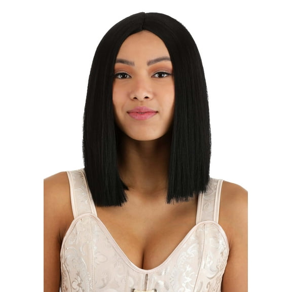 Women's Deep Black Long Bob Wig